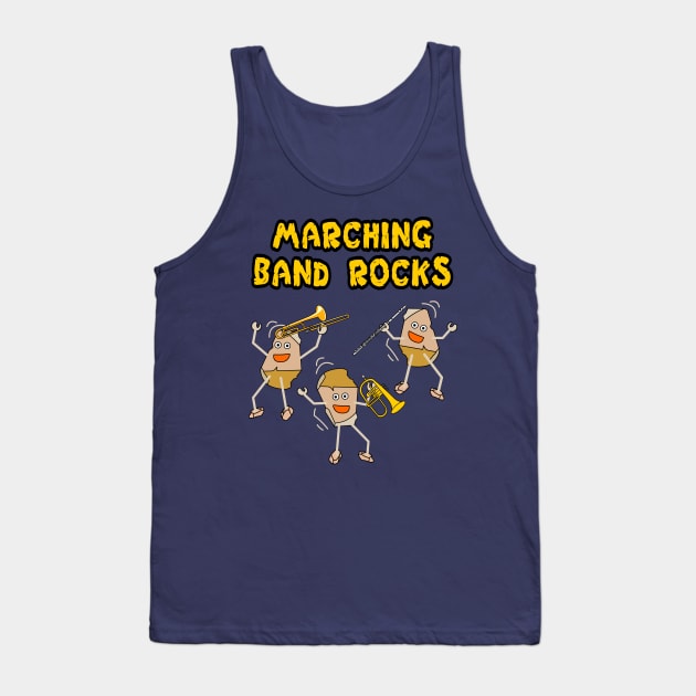 Marching Band Rocks Light Tank Top by Barthol Graphics